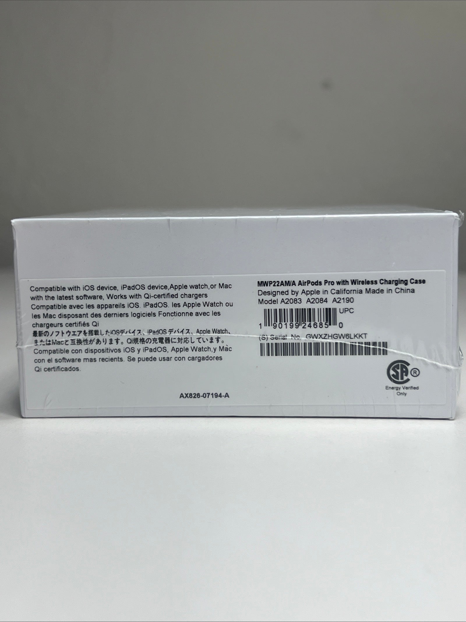 New Apple AirPods Pro with Wireless Charging Case - White